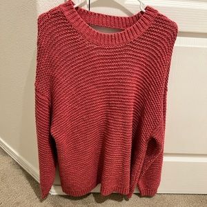 Knit open back sweater